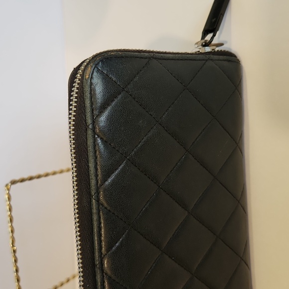 Chanel Lambskin Quilted Zip Long Wallet - Picture 7 of 13